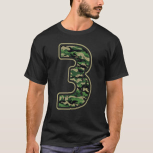 Cool Camouflage 3rd Birthday  Cute 3 Years Old Tod T-Shirt