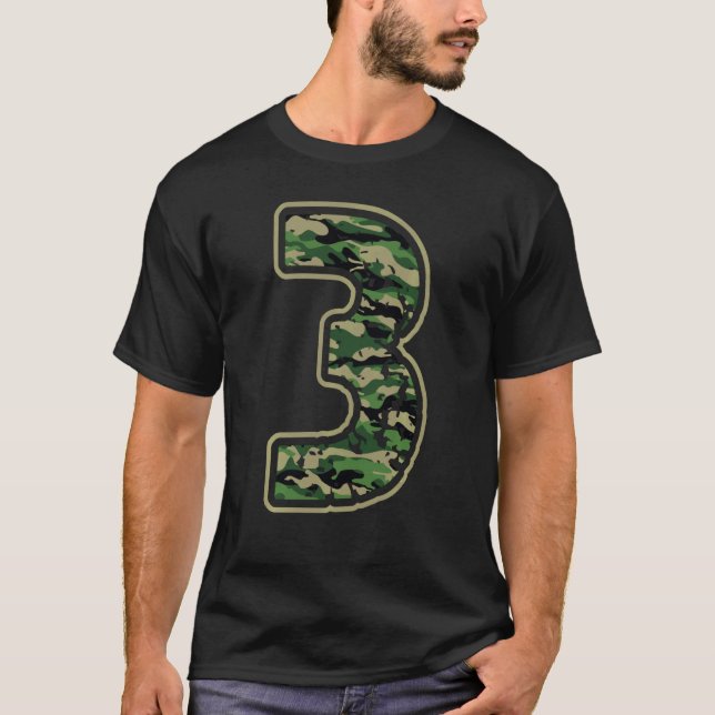 Cool Camouflage 3rd Birthday  Cute 3 Years Old Tod T-Shirt (Front)