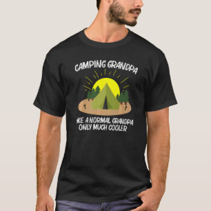 Cool Camping Art For Grandpa Outdoor Tent Overnigh T-Shirt