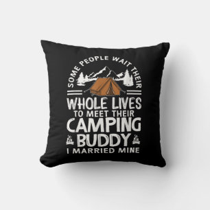 Cool Camping Buddies Gift For Men Women Funny Husb Cushion