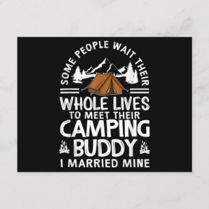 Cool Camping Buddies Gift For Men Women Funny Husb Enclosure Card