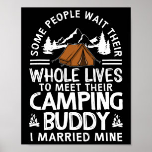 Cool Camping Buddies Gift For Men Women Funny Husb Poster