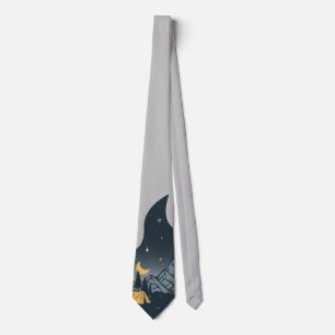 Cool Camping Camper Campfire Under Stars Mountains Tie