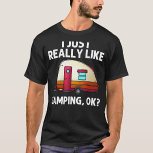 Cool Camping For Men Women Camper Hiking Bonfire C T-Shirt
