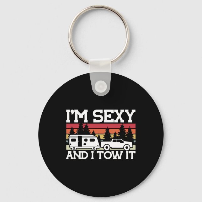 Cool Camping Hiking And Other Stuff Gifts Pull Car Key Ring (Front)