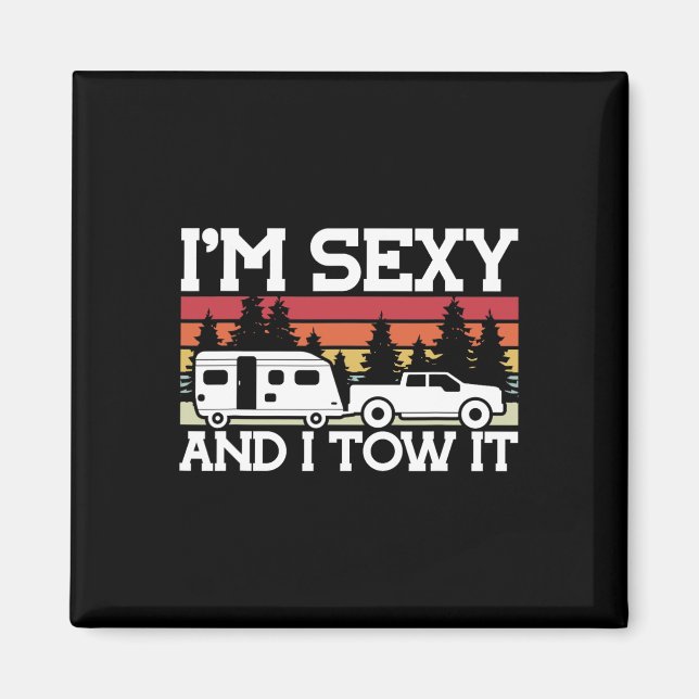 Cool Camping Hiking And Other Stuff Gifts Pull Car Magnet (Front)