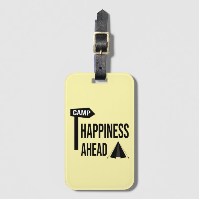 Cool Camping Luggage Tag (Front Vertical)