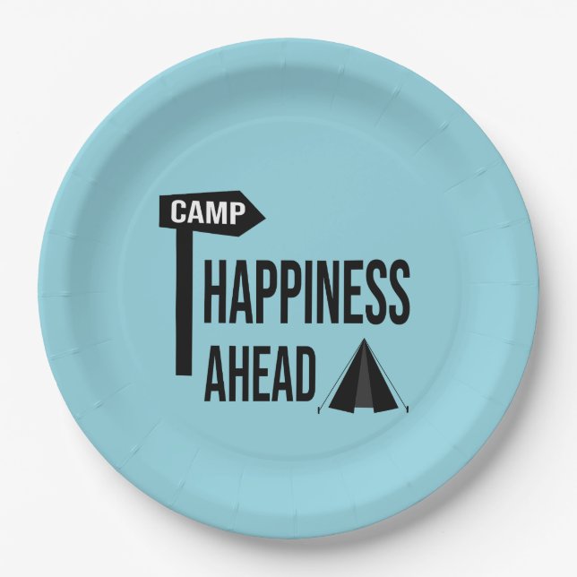 Cool Camping Paper Plate (Front)