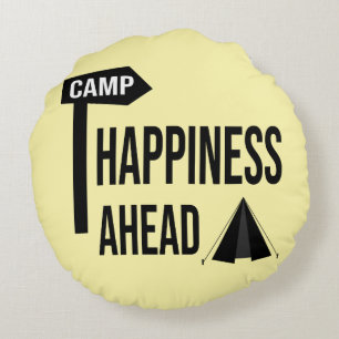 Cool Camping Round Cushion