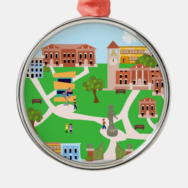 Cool Campus Design Metal Tree Decoration (Front)