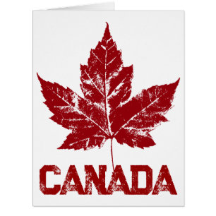 Cool Canada Card Canadian Flag Greeting Card