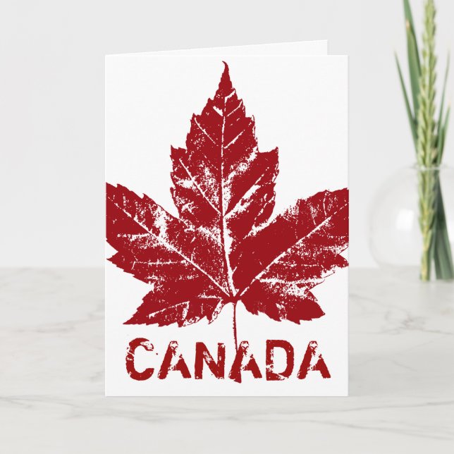 Cool Canada Card Canadian Flag Greeting Card (Front)