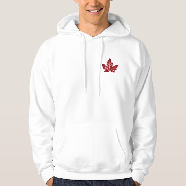 Cool Canada Hoodie Retro Maple Leaf Souvenir (Front)