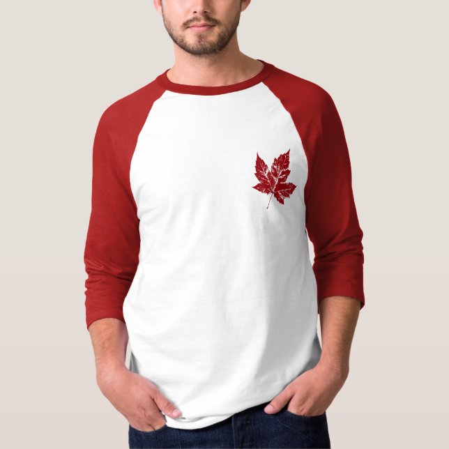 Cool Canada Jersey Retro Maple Leaf Souvenir T-Shirt (Front)