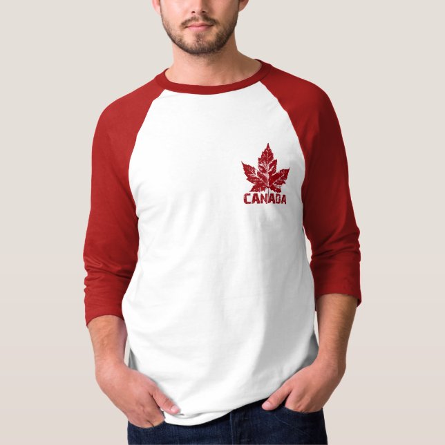Cool Canada Jersey Retro Maple Leaf Souvenir T-Shirt (Front)