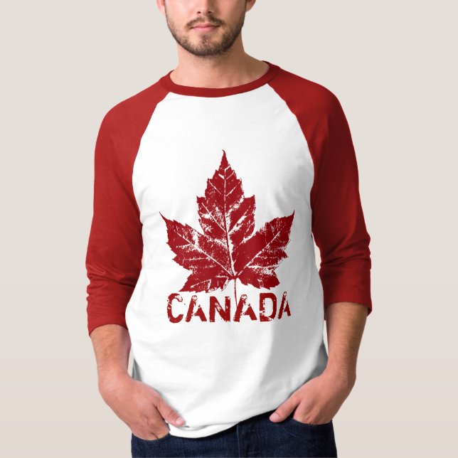 Cool Canada Jersey  Retro Maple Leaf Souvenir T-Shirt (Front)