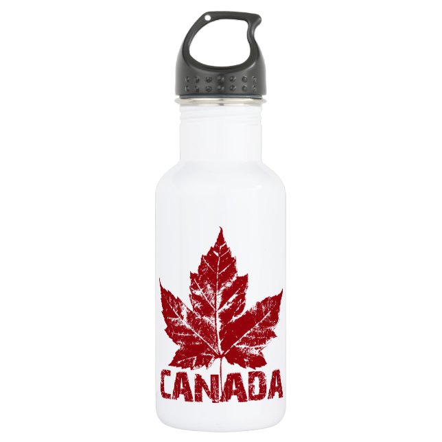 Cool Canada Retro Maple Leaf Souvenir 532 Ml Water Bottle (Front)