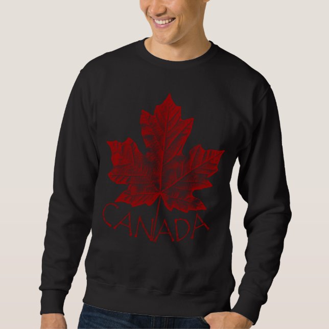 Cool Canada Sweatshirt Retro Maple Leaf Souvenir (Front)