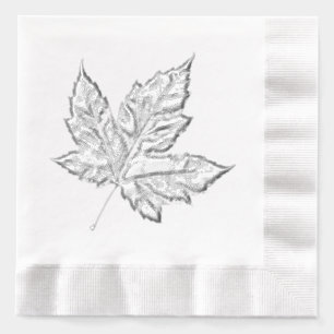 Cool Canada Tableware Retro Maple Leaf Souvenir  Foil Napkins