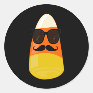 Cool Candy Corn Classic Round Sticker