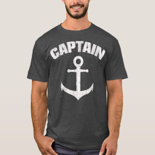 Cool Captain Anchor Design Maritime Nautical Sailo T-Shirt