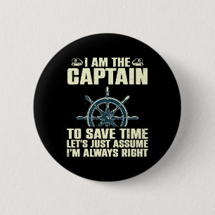 Cool Captain Art For Men Women Boat First Mate Shi 6 Cm Round Badge