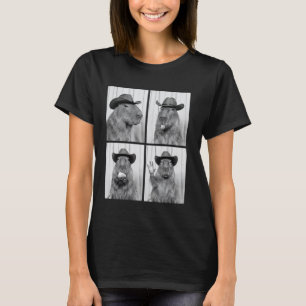 Cool Capybara Selfie Cowboy Capybara Photobooth Fu T-Shirt