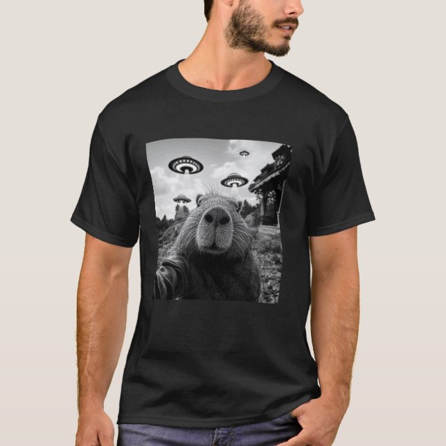 Cool Capybara Selfie T-Shirt (Front)