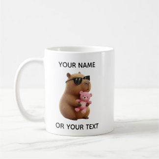Cool Capybara Teddy Bear Personalised Mug