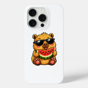 Cool Capybara Watermelon Summer iPhone 15 Pro Case