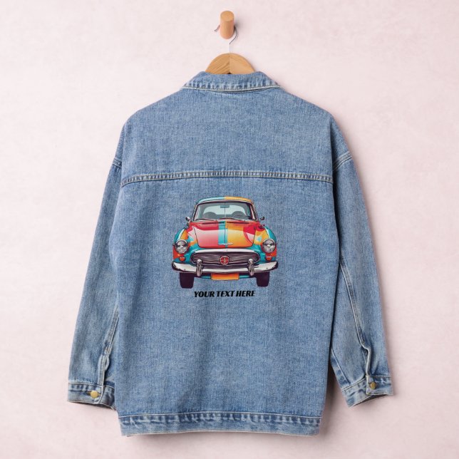 Cool Car - add your text Denim Jacket (Hangar)