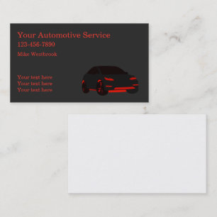 Cool Car Automotive Services Business Card