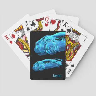 Cool Car Design Black Playing Cards