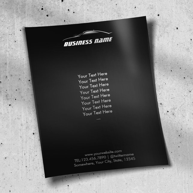 Cool Car Outline Automotive Business Flyer (Creator Uploaded)