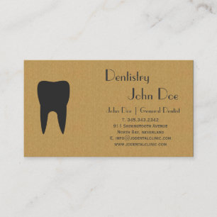 Cool cardboard dental logo business card