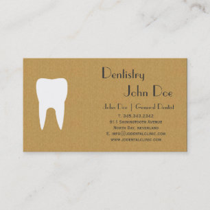 Cool cardboard dental logo business card