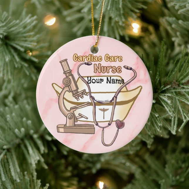 Cool Cardiac Nurse Ceramic Ornament (Tree)
