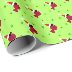 Cool Cardinal Christmas Holiday Kids Wrapping Paper