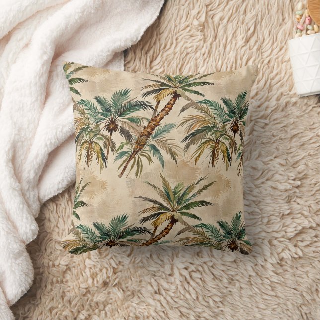 Cool Carefree Jazzy Palm Tree Cushion (Blanket)