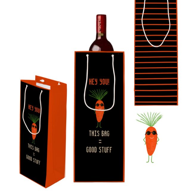 Cool Carrot Collection Black Wine Gift Bag (Creator Uploaded)