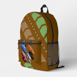 Cool Cars and Motorcycles Kids School Backpack