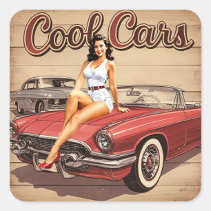 Cool Cars Square Sticker