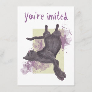 Cool Cartoon Cat Birthday Invites