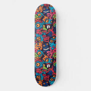 Cool Cartoon Monsters Skateboard