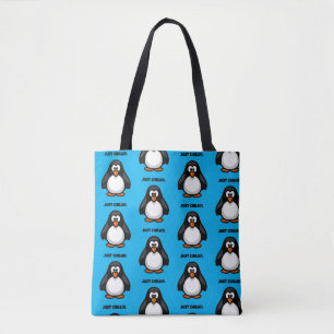 Cool Cartoon Penguin – Just Chillin' Arctic Vibes Tote Bag