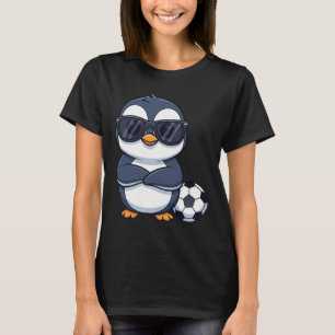 Cool Cartoon Penguin Soccer Player  T-Shirt