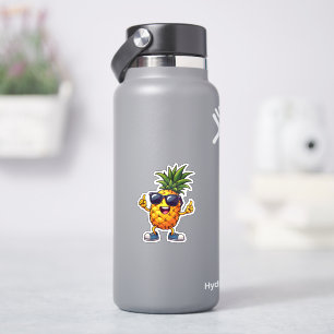Cool Cartoon Pineapple with Sunglasses Summer Vibe