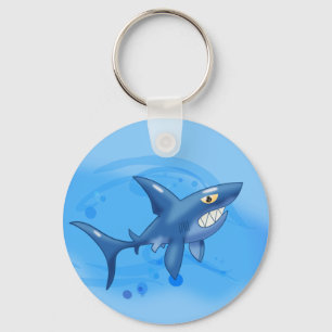 Cool Cartoon Shark Key Ring