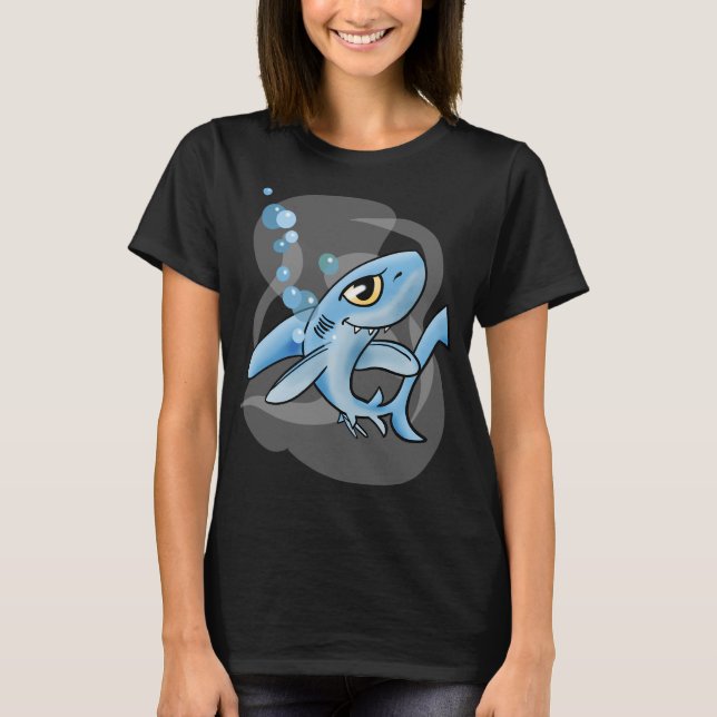 Cool Cartoon Shark T-Shirt (Front)