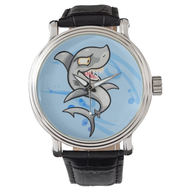 Cool Cartoon Shark Watch (Front)